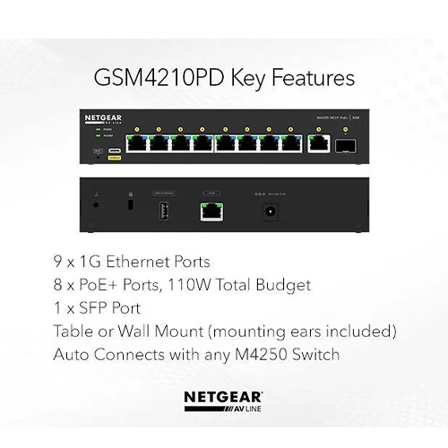 AV Line M4250-9G1F-PoE+ (GSM4210PD)