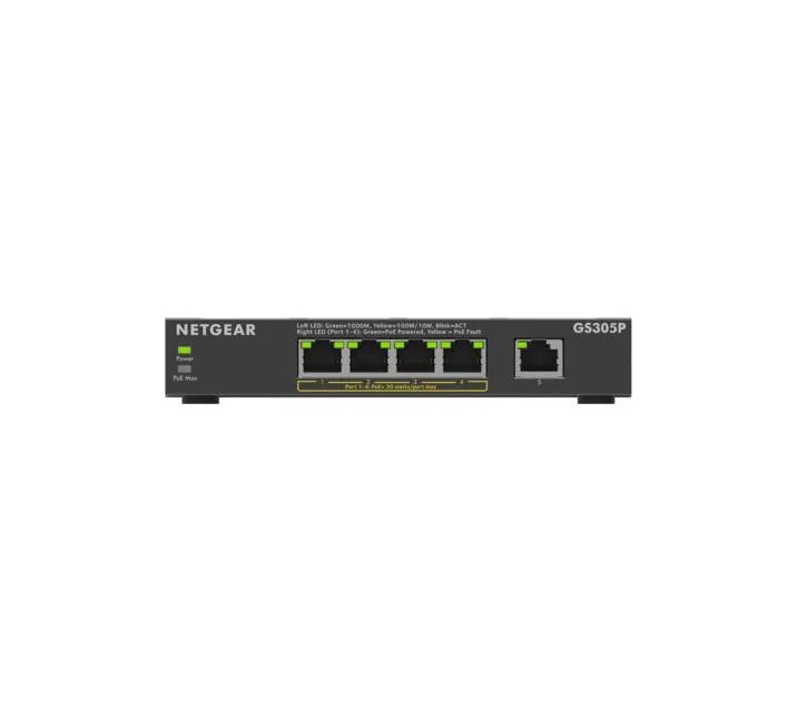 5-Port Gigabit Ethernet Unmanaged PoE+ Essentials Switch